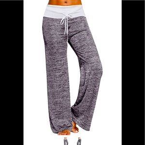 Comfy Pajama Pants High Waist Drawstring Palazzo